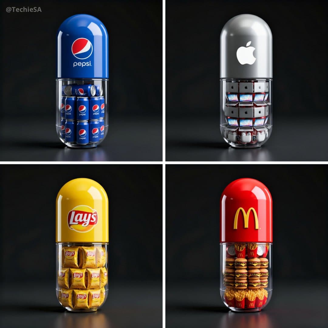 Brand 3D rendering of a large capsule-shaped container