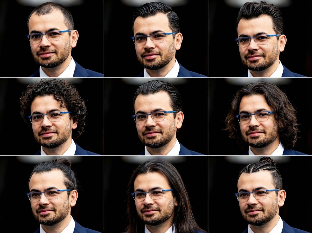 Create 9 different hairstyles