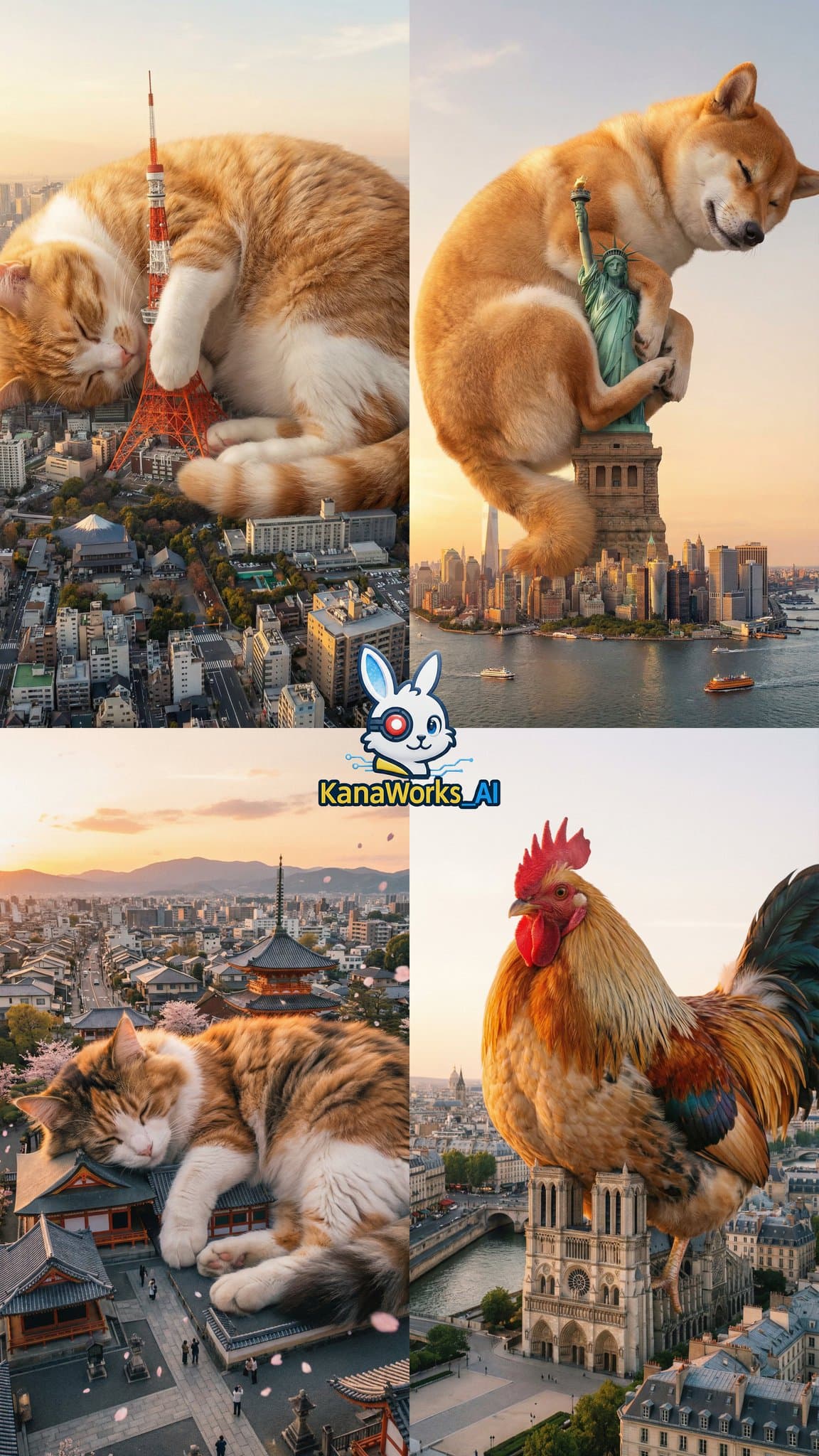 Tokyo Tower has been taken over by a super giant cat.