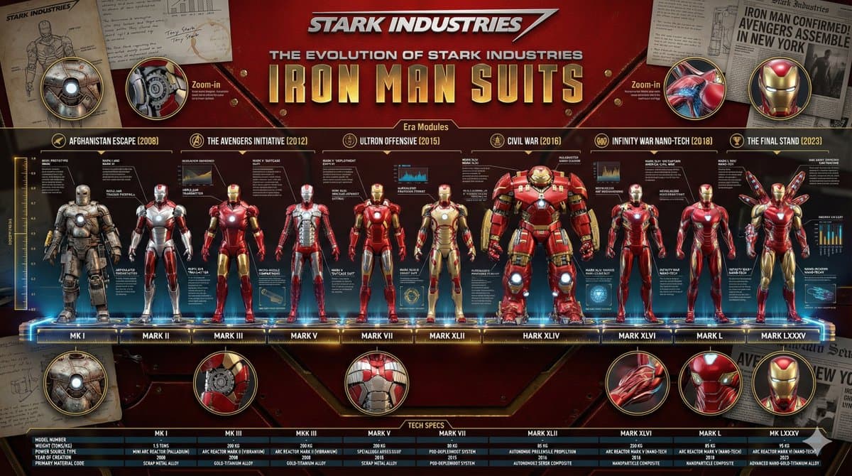 Evolution of Stark Industries Iron Man Armor